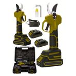 Dynamic Max Alman 5630GR Kömürsüz Motor Akülü Bağ Makasi Dal Budama Kesme Makasi Makinesi Yeni Seri Sarı