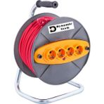 Dynamic Tech 30 M 3x2.5 Makaralı Seyyar Uzatma Kablosu 4 Prizli Dörtlü