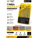 Dynamic Tech Profesyonel 7 Parça Elmas Uç Matkap Seti Beton Duvar Seramik Delme Uçları 4-10 mm