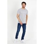 Dynamo Erkek Beyaz Bisiklet Yaka Nakış Detaylı T-Shirt T-866
