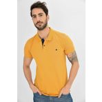 DYNAMO Erkek Hardal Büyük Beden Polo Yaka Likralı T-shirt