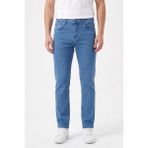 Dynamo Erkek Klasik Kalıp Jeans Pantolon 1701 BGL-ST05355 - Mavi - 40