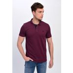 DYNAMO Erkek Mürdüm Polo Yaka Likralı T-shirt