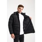 Dynamo Erkek Siyah Çıkarılabilir Kapüşonlu Şişme Mont - 3XL