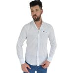 Dynamo Erkek Spor Gömlek Silim Fit 9843 BGL-ST02725 - 2XL - Beyaz