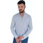 Dynamo Erkek Spor Gömlek Silim Fit 9957 BGL-ST02724 - Mavi