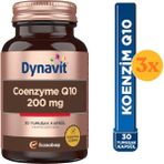 Dynavit Coenzyme Q10 200 Mg 30 Yumuşak Kapsül - 3 Adet (90 Kapsül) - Dezenfektan Hediyeli (%72 Alkol)