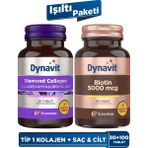Dynavit Collagen&Hyaluronic Acid Complex 30 Tablet - Saç&Cilt&Tırnak + Biotin 5000 mcg 1000 Tablet – Işıltı Paketi - --