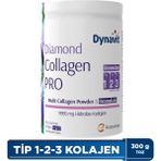 Dynavit Diamond Multi Collagen&Bromelain (Ananas Ekstresi) 300g Toz - Ödem Atımı&Diyetisyen Önerisi - Hidrolize Peptit Tip 1&3 Sığır ve Tip 2 Tavuk Kolajeni, Bromelain