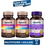 Dynavit Diamond MultiDaily 30 Kapsül x2 + Collagen Hyaluronic Acid Complex 30 Tablet - İçten Dışa Destek Seti