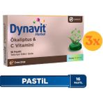 Dynavit Herbal Ökaliptus & C Vitamini 16 Pastil - 3 Adet (48 Pastil) - Dezenfektan Hediyeli (%72 Alkol)