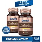 Dynavit Mag Complex 60 Tab x2 – 200mg Magnezyum Kompleks 3lü Form(Malat-Sitrat-Bisglisinat)-Kas&Kemik&Enerji