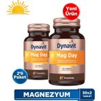 Dynavit Mag Day 30 Tablet X2- Sabah / Gündüz Magnezyum - Mag Sitrat & Malat, Gotu Kola, Ginkgo Biloba, B6 Vit - Aromasız