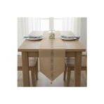 Dyris 200X50 Cm Jüt Runner – Balık Desenli Doğal Hasır Masa Örtüsü | Rustik & Bohem Dekoratif Runner