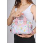 Dys Case Kore Tarzı Crossbody, Desenli Kadın Omuz Çantası - 01P-Pembe