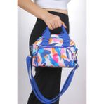 Dys Case Kore Tarzı Crossbody, Desenli Kadın Omuz Çantası - Saks Mavi