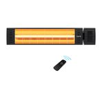 Dysis Art Plus Karbon Serisi Ip65 Suya-Toza Dayanıklı 2300 W Siyah Uzaktan Kumandalı İç/Dış Mekan Isıtıcı Siyah