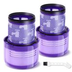 Dyson V11 V15 V15s SV14 için Filtre Değişimi, 2 Paket Filtre ve 1 Temizleme Fırçası Dyson V11 Tork Tahrikli V11 Animal V11 Complete V11 Extra V15 Algılama V15s Algılama Denizaltı ile Uyumlu, Parça