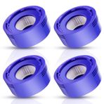 Dyson V6 filtre ile uyumlu filtre, Dyson V7 V8 V6 SV09 DC58 DC59 DC61 DC62 (V7V8 (4 adet Hepa filtre)) için yedek V8 filtre