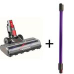 Dyson V7-V8-V10-V11-V15 Serisi Ledli Turbo Süpürge Başlığı + Mor Süpürge Borusu Ultra Set