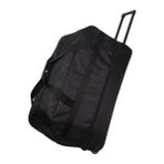 Dzc Kuzenler Avm 3tekerlekli Körüklü Büyük 80CM Kalın Kumaş Spor Seyahat Valiz Bavul Su Geçirmez (Beden Seçiniz) - Siyah - 80 cm(Büyük)
