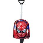 Dzc Kuzenler Avm Çekçekli Spiderman Örümcekli Anaokulu Kreş Çocuk Valiz Sırt Çantası - Kırmızı - Bordo - ÇEKÇEKLİ - 30X21X12