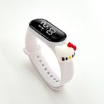 Dzc Kuzenler Avm Hello Kitty Figürlü LED Dokunmatik Ekranlı Su Geçirmez Dijital Çocuk ve Genç Kol Saati (Akıllı Değiller) - Renkli