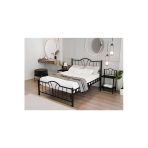 Dzgn Home Bella Çift Kişilik Ferforje Metal Karyola - 160 X 200 Cm - Siyah