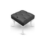 DZGN HOME Kapitoneli Kapıönü Ayak Ucu Bench Puf Makyaj Koltuğu– 45 x 45 cm - Koyu Gri