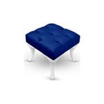 DZGN HOME Kapitoneli Kapıönü Ayak Ucu Bench Puf Makyaj Koltuğu– 50 x 50 cm - Lacivert