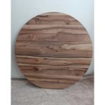 DZGN HOME Katlanabilir Metal Ayaklı Ahşap Yer Sofrası Tepsi Sini 70 cm - Kahverengi
