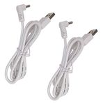 DZYDZR 2 Adet 5V USB - DC 5V Güç Kablosu - USB A 1,35 mm/3,5 mm L-Tipi Jak Adaptör Kablosu 1 m/3 ft Beyaz