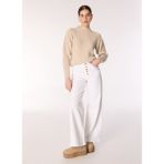 E 4.0 Design Studio x Fabrika Yüksek Bel Geniş Paça Geniş Fit Beyaz Kadın Denim Pantolon F4WL-PNT W72 - 25