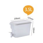 E Beyaz 3.5l 4l Su Isıtıcısı Meyve Çayı Kovası Musluk Buzdolabı Buz Soğuk Şişe Konteyner Mutfak Büyük Kapasiteli Soğuk Su Sürahi (Yurt Dışından) - Renkli - Water Pots