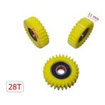 E-Bike Pedal Destekli Plastik Dişli Rulmanlı 3 Lü Set 28T - 1 - Sarı