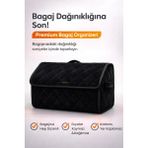 E-BİZ Bagaj Çantası Oto Bagaj Organizer Lüks Tay Tüyü Su Geçirmez Kaymaz Katlanır Düzenleyici - Siyah