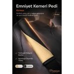 e-biz Emniyet Kemeri Kılıfı 2 Adet Deri Carbon Yumuşak Dolgulu Boyun Konfor Emniyet Kemer Pedi - 2'Li