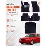 E-BİZ Jaguar X-Type (2001-2009) Araca Özel Eva Oto Paspas Seti Topukluk Bagaj Dahil Tam Set - Siyah - Fuşya