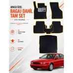 E-BİZ Jaguar X-Type (2001-2009) Araca Özel Eva Oto Paspas Seti Topukluk Bagaj Dahil Tam Set - Siyah - Sarı