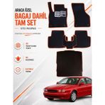 E-BİZ Jaguar X-Type (2001-2009) Araca Özel Eva Oto Paspas Seti Topukluk Bagaj Dahil Tam Set - Siyah - Turuncu