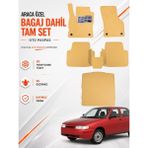 E-BİZ Lada Vega (1996-2004) Araca Özel Eva Oto Paspas Seti Topukluk Bagaj Dahil Tam Set - Bej