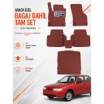 E-BİZ Lada Vega (1996-2004) Araca Özel Eva Oto Paspas Seti Topukluk Bagaj Dahil Tam Set - Bordo