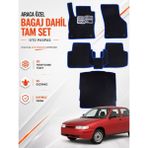 E-BİZ Lada Vega (1996-2004) Araca Özel Eva Oto Paspas Seti Topukluk Bagaj Dahil Tam Set - Siyah - Mavi
