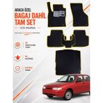 E-BİZ Lada Vega (1996-2004) Araca Özel Eva Oto Paspas Seti Topukluk Bagaj Dahil Tam Set - Siyah - Sarı