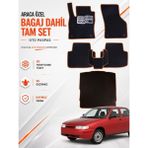 E-BİZ Lada Vega (1996-2004) Araca Özel Eva Oto Paspas Seti Topukluk Bagaj Dahil Tam Set - Siyah - Taba