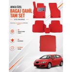E-BİZ Seat Leon-1p (2006-2012) Araca Özel Eva Oto Paspas Seti Topukluk Bagaj Dahil Tam Set - Kırmızı