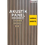 E-BOARD MDF Akustik Duvar Paneli 100cm x 275cm Teak Rengi