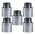E.C.A 102134016 5 Adet 1x2 2.5 cm Krom Uzatma Musluk