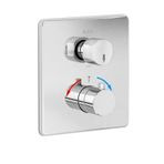 E.C.A 102167215-KDE Sıva Üstü Grubu Termostatik Ankastre Banyo Duş Bataryası