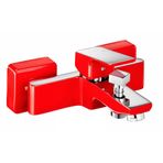 E.C.A 103302469 Krom Kırmızı Tiera Banyo Bataryası